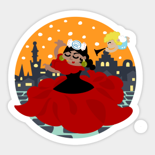 Navidad Flamenca Sticker